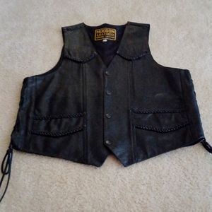 Hudson Leather Biker Vest